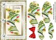 Green Bells with Lace and Poinsettias Oval Pyramids