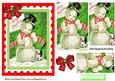 Cute Snowman with Puppy Pyramids