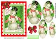 Cute Snowman with Puppy Singing Oval Pyramids
