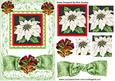 Lovely Poinsettias and Gold Bells with Bow Pyramids