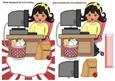 Working Day on the Computer, Lady at Desk Over the Edge