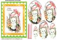 White Kitten in a Basket Oval Pyramids