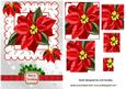 Pretty Red Poinsettia with Bow & Holly Pyramids