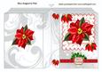 Pretty Red Poinsettia with Bow Folded Book
