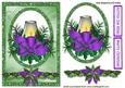 Pretty Candles with Purple Bow Swag Card & Topper