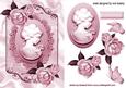 Cameo Lady with Roses in Shades of Rose