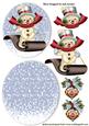 Snowman on a Snowboard! Nearly Midnight, Rocker Card