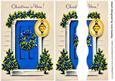 Lovely Blue Front Door with Christmas Holly Side Stacker