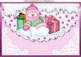 Snowman with Presents on Scalloped Envelope A4