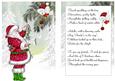 Santa and Little Robin in Snow Scene Card and Insert