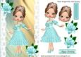 Pretty in Turq Lace Dress with Roses