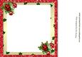 Red Roses with Green Bells & Bow 8x8 Insert