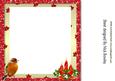 Pretty Candles with Holly and Robins 8x8 Insert