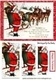 Lovely Vintage Santa with Reindeer Pyramids