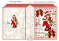 Santa Girl in Red Celebrating Christmas Folded Book