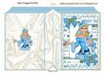 Santa Girl in Blue Celebrating Christmas Folded Book