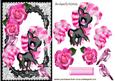 Cute Pink Fantasy Pony with Roses & Birds