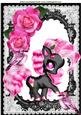 Cute Pink Fantasy Pony with Roses & Birds A4
