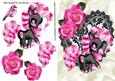 Cute Pink Fantasy Pony with Roses on Lace Heart