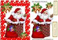 Santa in the Chimney with Gold Bells