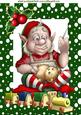 Santas Elf Making Toys with Toy Train A4