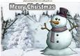 Snowman in Winter Wonderland A4