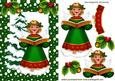 Christmas Tree in Snow with Carol Singing Angel