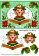 Angel Carol Singing, with Poinsettias & Holly
