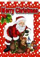Lovely Santa with His Sack of Toys, and Holly A4