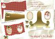 Lovely Santa & Bells on Tartan Scalloped Book Mini Kit