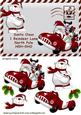 Santa in His Car with Friends , Northpole Letter