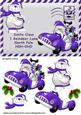 Santa in His Purple Car with Friends , Northpole Letter