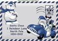 Santa in His Blue Car with Friends , Northpole Letter A4