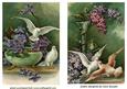 Beautiful Vintage Doves with Flowers, Card Fronts