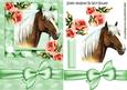 Beautiful Palomino Horse with Pink Roses