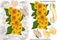 Peach Hearts and Yellow Flowers with Bow