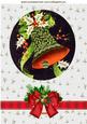 Christmas Bells with Bow and Holly A4