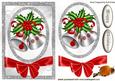 Lovely Silver Bells with Holly and Berries Card & Topper