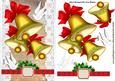 Gold Bells with White Lace, Red Bows, and Pretty Doves