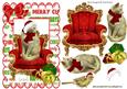 Princess Pussy Cat in a Santa Hat Sitting on a Chair