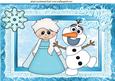 Snow Happy Together Princess and Snowman A4