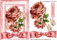 Vintage Pink Roses with Lace, Pearls & Buterflies