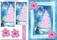Pink Christmas Tree, with Pink Poinsettias Pyramids