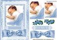 Sweet Baby Boy, with Satin Bow and Lace Pyramids
