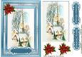 Pretty Church in the Village, Lovely Snow Scene Card ,topper