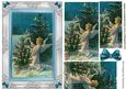 Vintage Christmas Angel with Tree, Pyramids