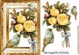 Bouquet of Yellow Roses with Bow & Birds
