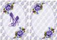 Pretty Purple Sparkle Shoes with Roses A5 Insert