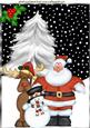 Santa and His Friends, in the Snow with Holly A4