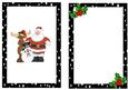 Santa and His Friends, in the Snow with Holly A5 Insert